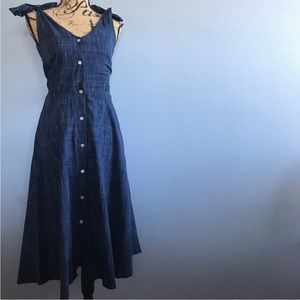 Marled Reunited Blue Midi Dress Size XS